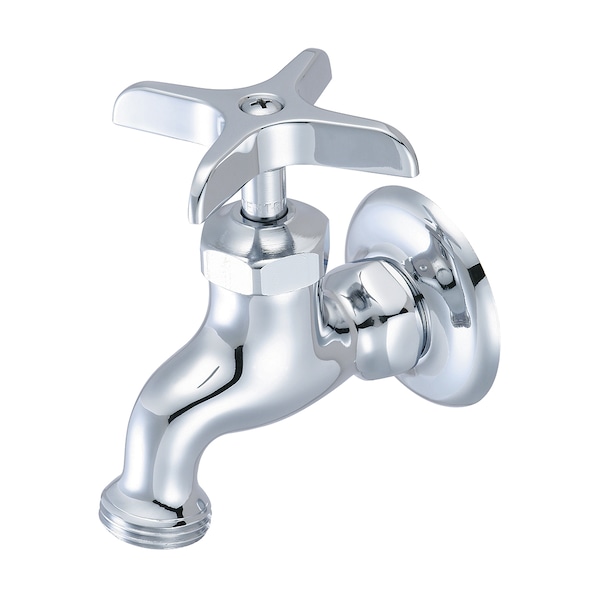 Single Handle Wallmount Faucet, NPT, Single Hole, Polished Chrome, Weight: 1.2